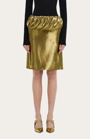 FERRAGAMO Fluid Lamé Pencil Skirt