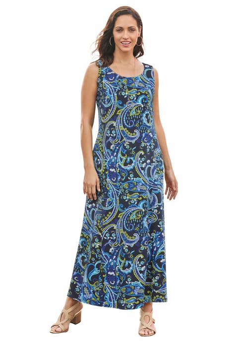 Stretch Cotton Tank Maxi Dress (Petite Plus & Plus)