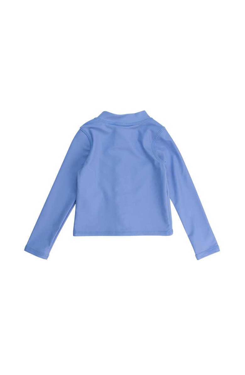 RuggedButts Unisex Long Sleeve Full Zip Rash Guard, Alternate, color, Periwinkle Blue