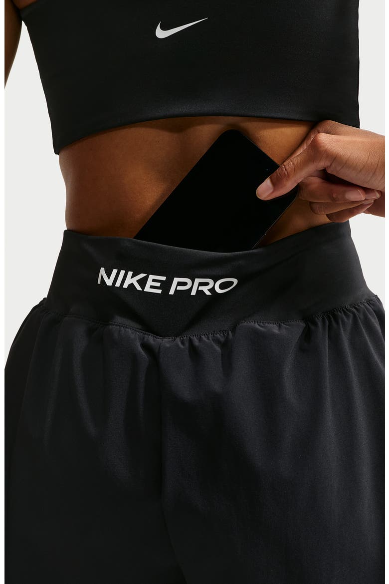 Performance Two-Layer Shorts, Alternate, color, BLACK/ WHITE