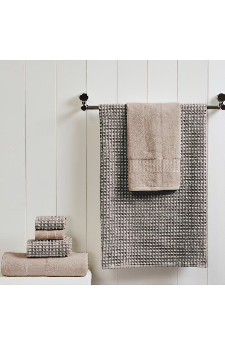 Modern Threads Luxury Spa Cobblestone Quick Dry 6-Piece Towel Set - White, Alternate, color, Charcoal
