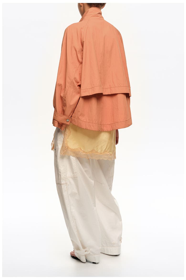 Fluid High Neck Trench, Alternate, color, ORANGE