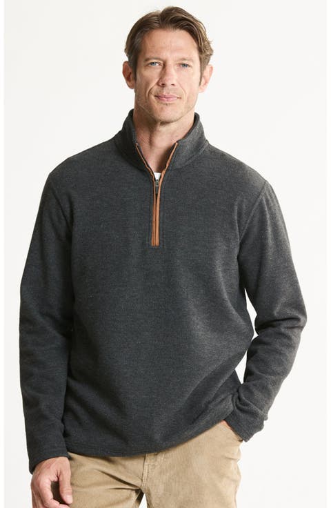 Wool Blend Knit Quarter Zip