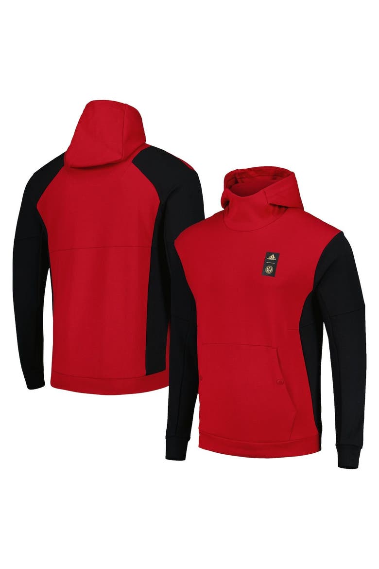 Men's adidas Red Atlanta United FC 2023 Player Travel Pullover Hoodie, Main, color, Red