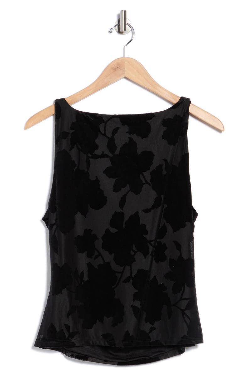 AFRM LOS ANGELES Gia Burnout Cowl Neck Tank, Alternate, color, Noir Shadow Florals