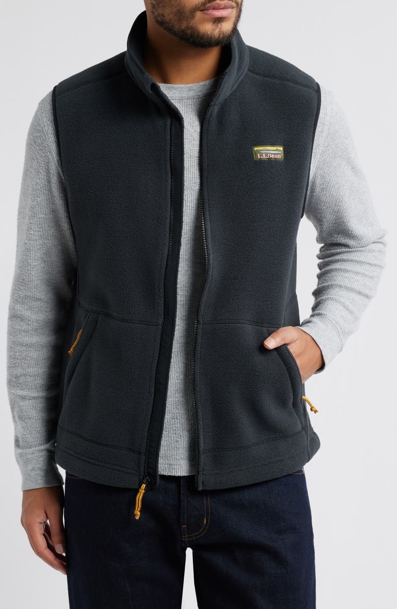 L.L.Bean Mountain Classic Fleece Vest, Main, color, Black