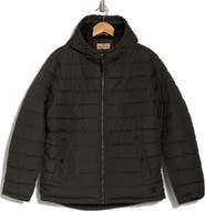 HAWKE & CO Water Resistant Hooded Faux Shearling Lined Puffer Jacket