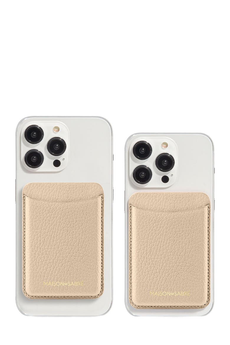 Leather MagSafe Wallet, Alternate, color, Saharan Nude