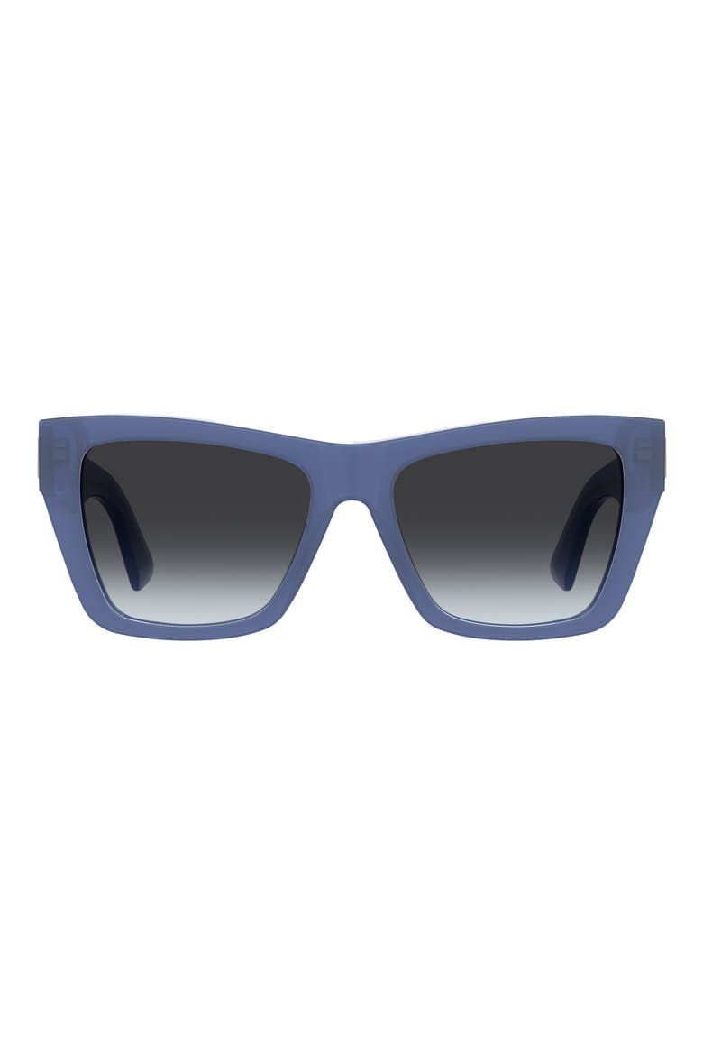 MOS181/S 54mm Gradient Rectangular Sunglasses, Main, color, BLUE