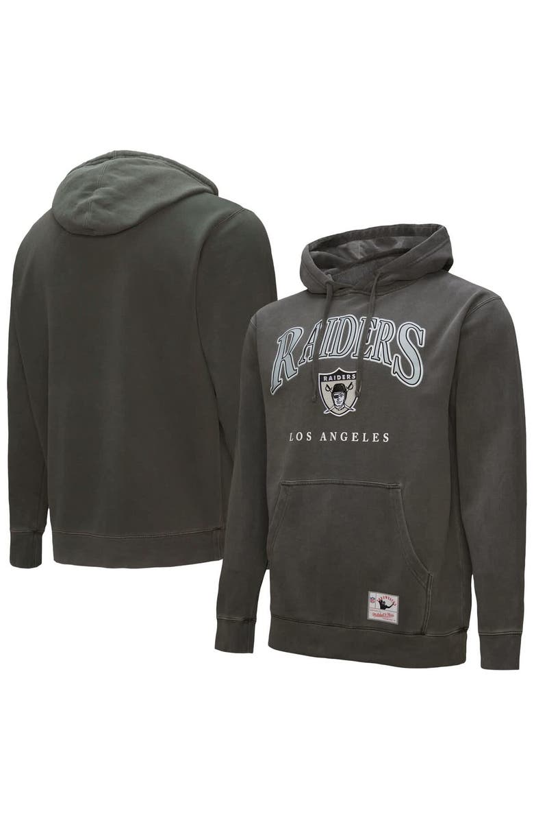 Mitchell & Ness Gray Los Angeles Raiders Slot Pullover Hoodie, Alternate, color, Gray