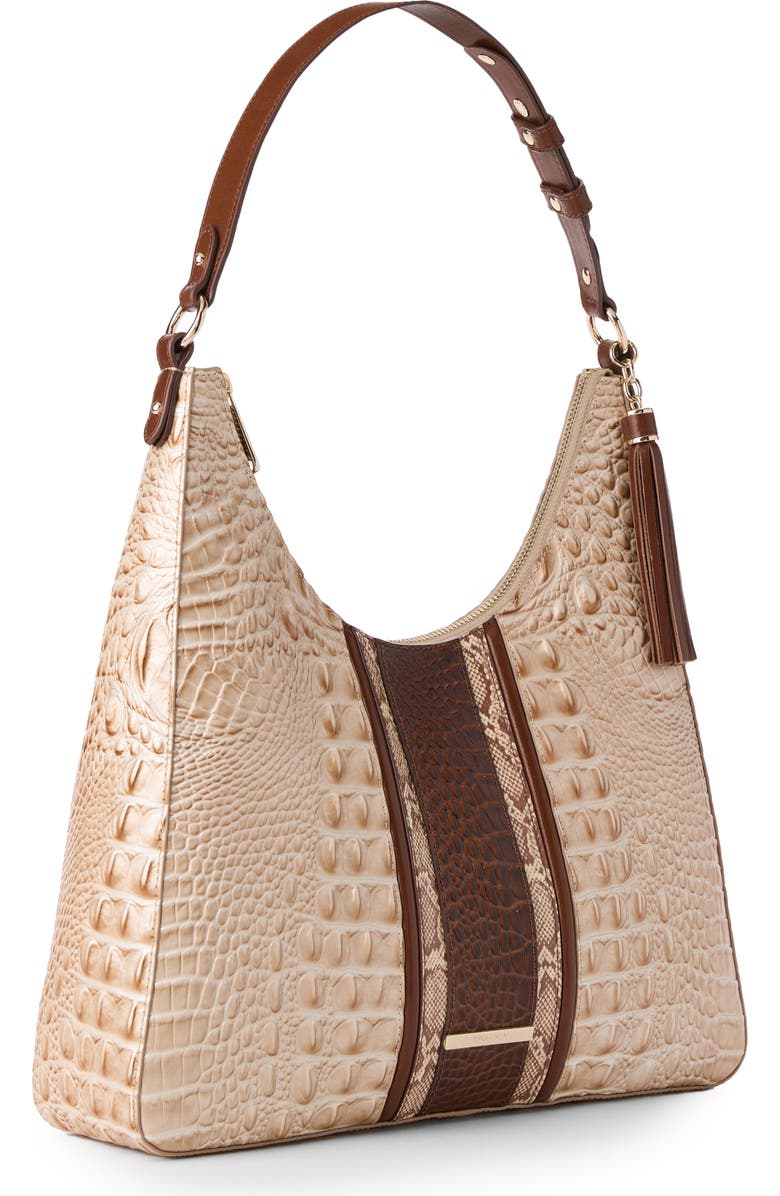 Brahmin Tabitha Croc Embossed Leather Shoulder Bag, Alternate, color,