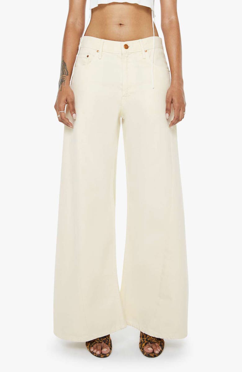 MOTHER Lil Lemon Twist Sneak High Waist Flare Leg Jeans, Main, color, Natural