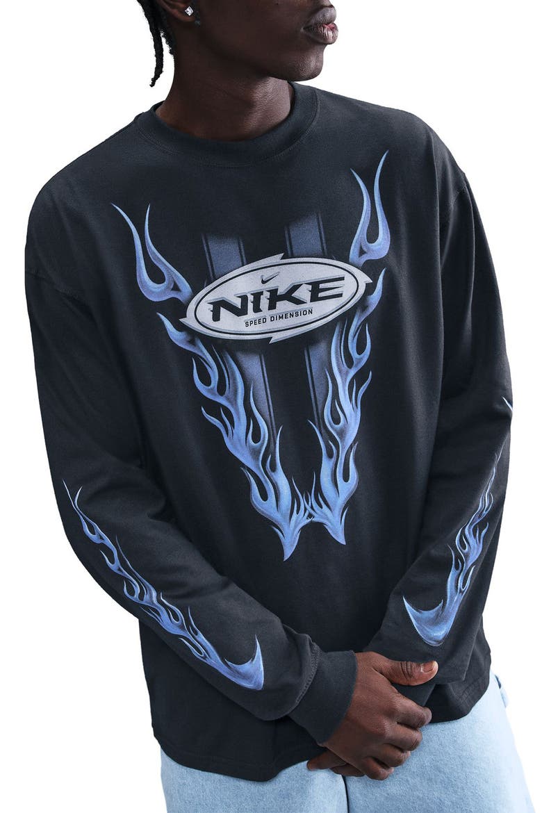 Max90 Long Sleeve Cotton Graphic T-Shirt, Alternate, color, OFF NOIR