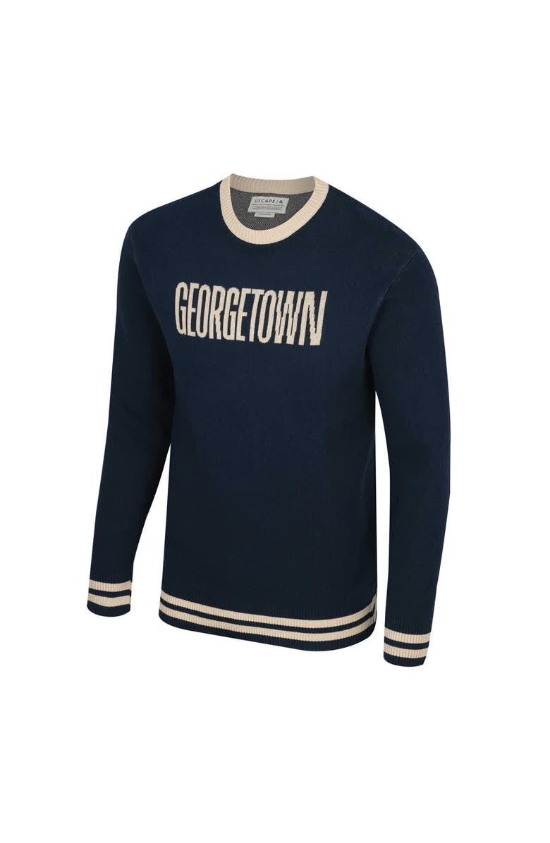 Uscape Apparel Unisex Uscape Apparel Navy Georgetown Hoyas Renew Knit Vintage Pullover Sweater, Main, color, Navy