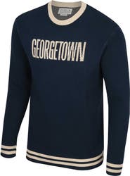 Uscape Apparel Unisex Uscape Apparel Navy Georgetown Hoyas Renew Knit Vintage Pullover Sweater