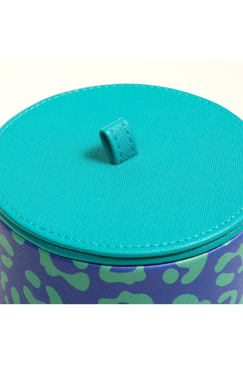 Meilin 100% Pvc Decorative Box 5" x 6.5" | Artisan Storage, Alternate, color, Blue