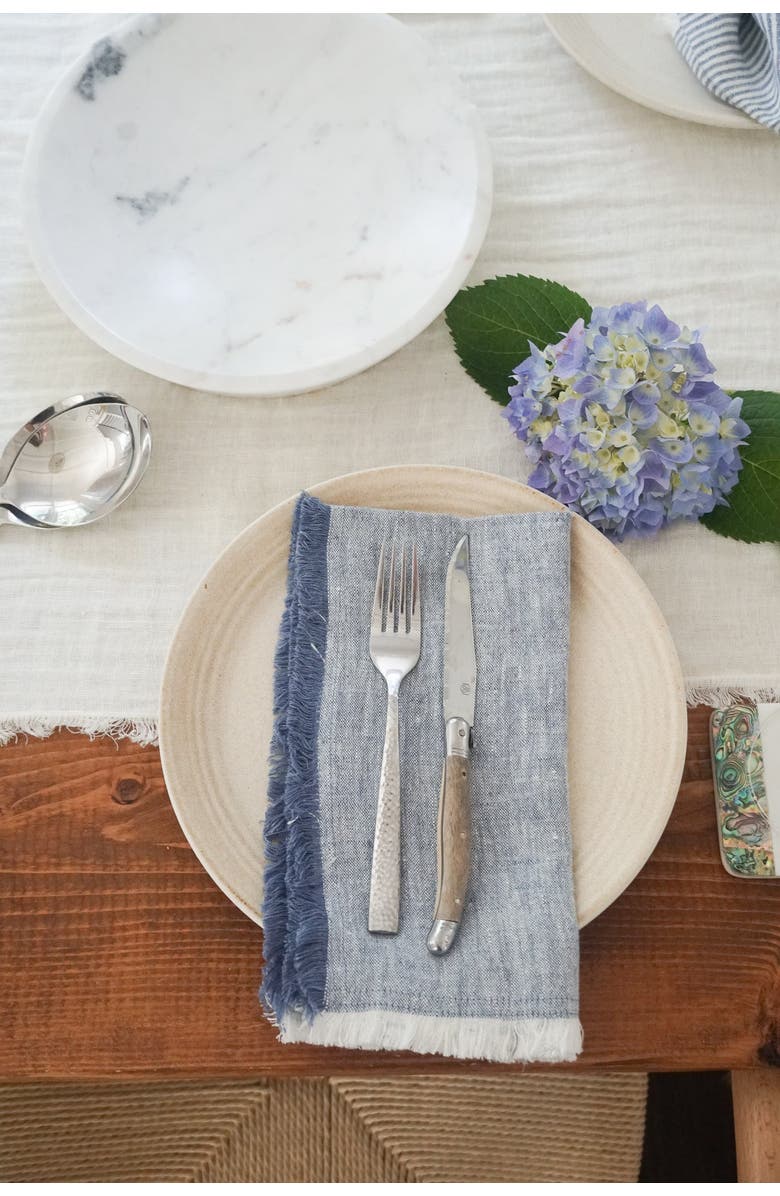 Anaya So Soft Linen Fringe Napkins, Alternate, color, Natural Beige