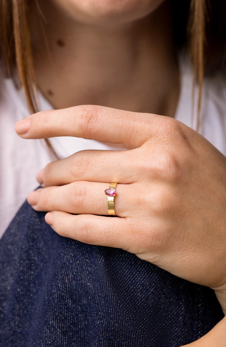 Bony Levy 14K Gold Topaz Ring, Alternate, color, 14K Yellow Gold Green Topaz