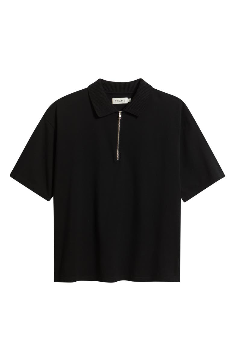 FRAME Half Zip Polo, Alternate, color, Black