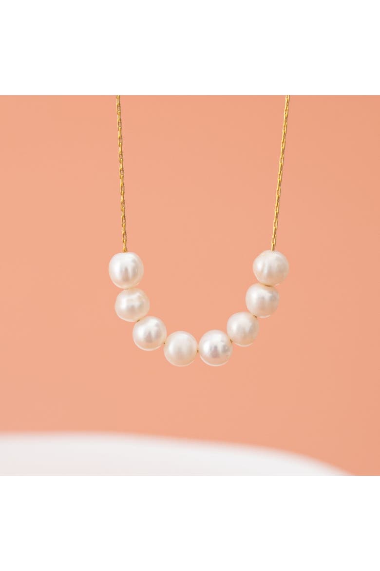 Harmony Pearl Cluster Necklace, Alternate, color, White