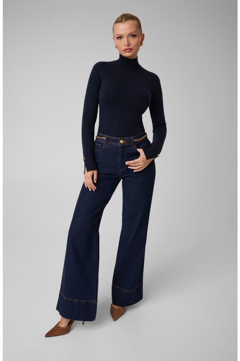 Helsinki Cashmere Blend Turtleneck Sweater, Alternate, color, DARING OCEAN