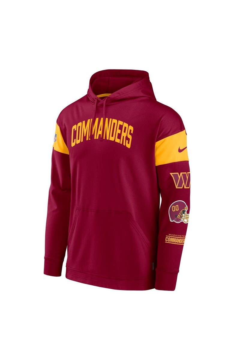 Nike Men's Nike Burgundy Washington Commanders Sideline Athletic Arch Jersey Performance Pullover Hoodie, Alternate, color,