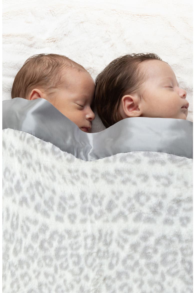 Luxe Leshiba Baby Blanket, Alternate, color, SILVER