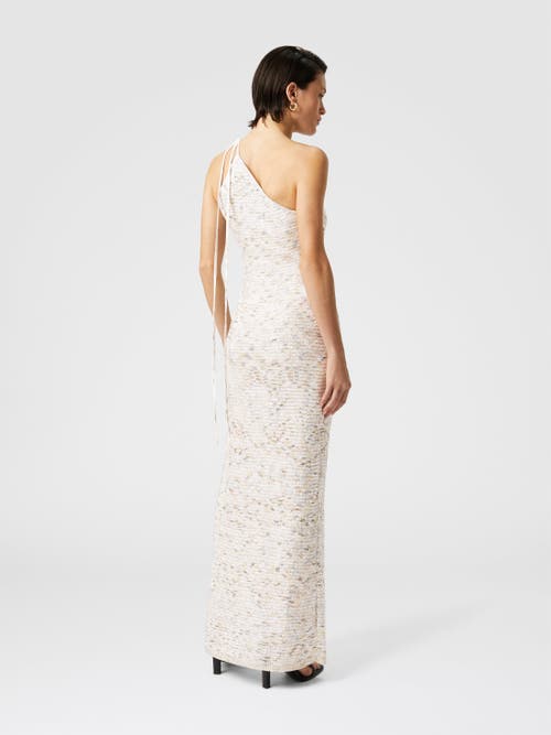 Missoni Knitted Dress In White & Beige