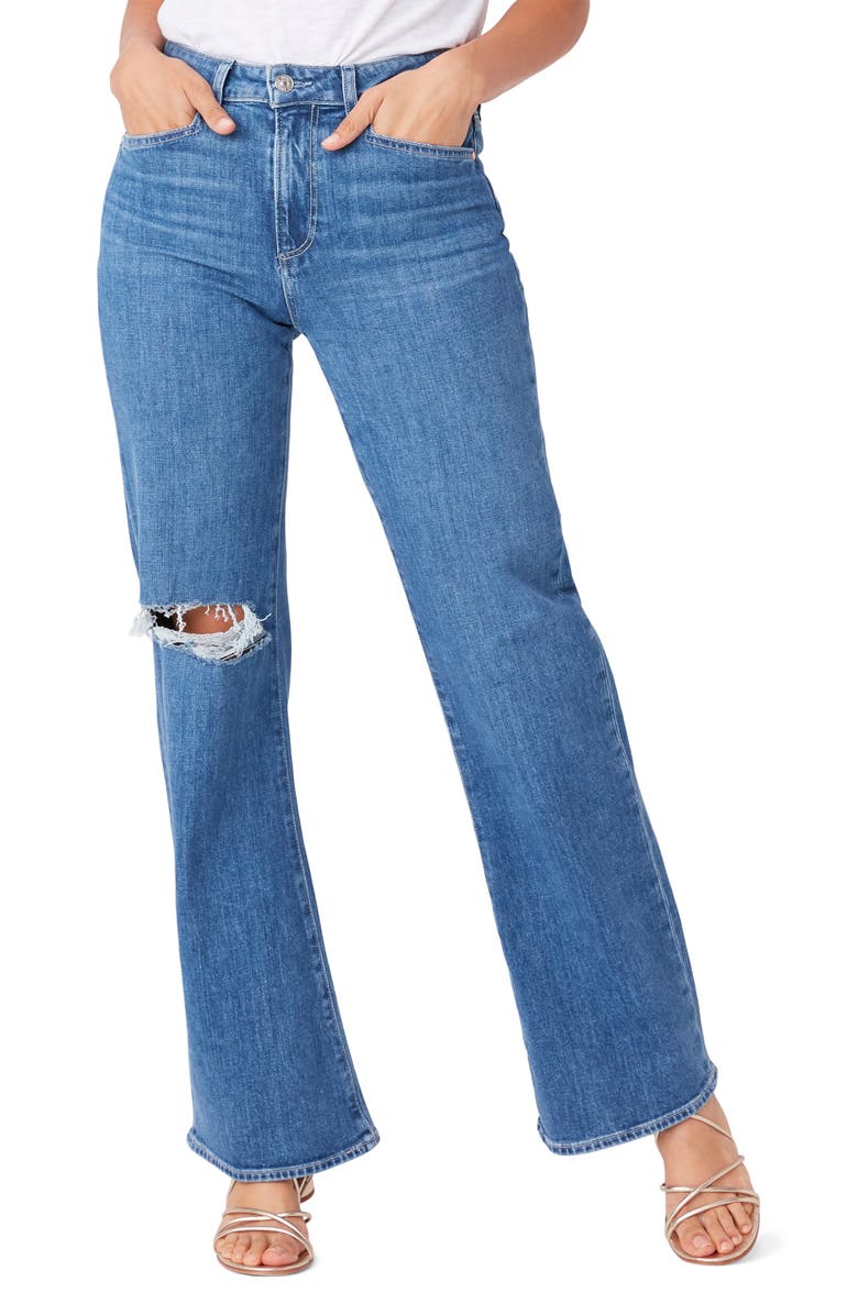 PAIGE Leenah High Waist Ripped Jeans, Main, color,