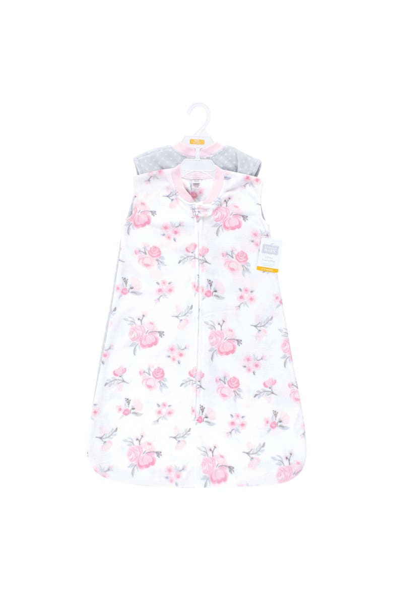 Plush Sleeping Bag, Sack, Blanket 2pk, Alternate, color, Basic Pink Floral