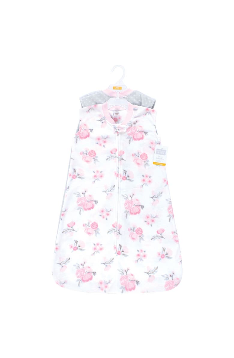 Hudson Baby Plush Sleeping Bag, Sack, Blanket 2pk, Alternate, color, Basic Pink Floral