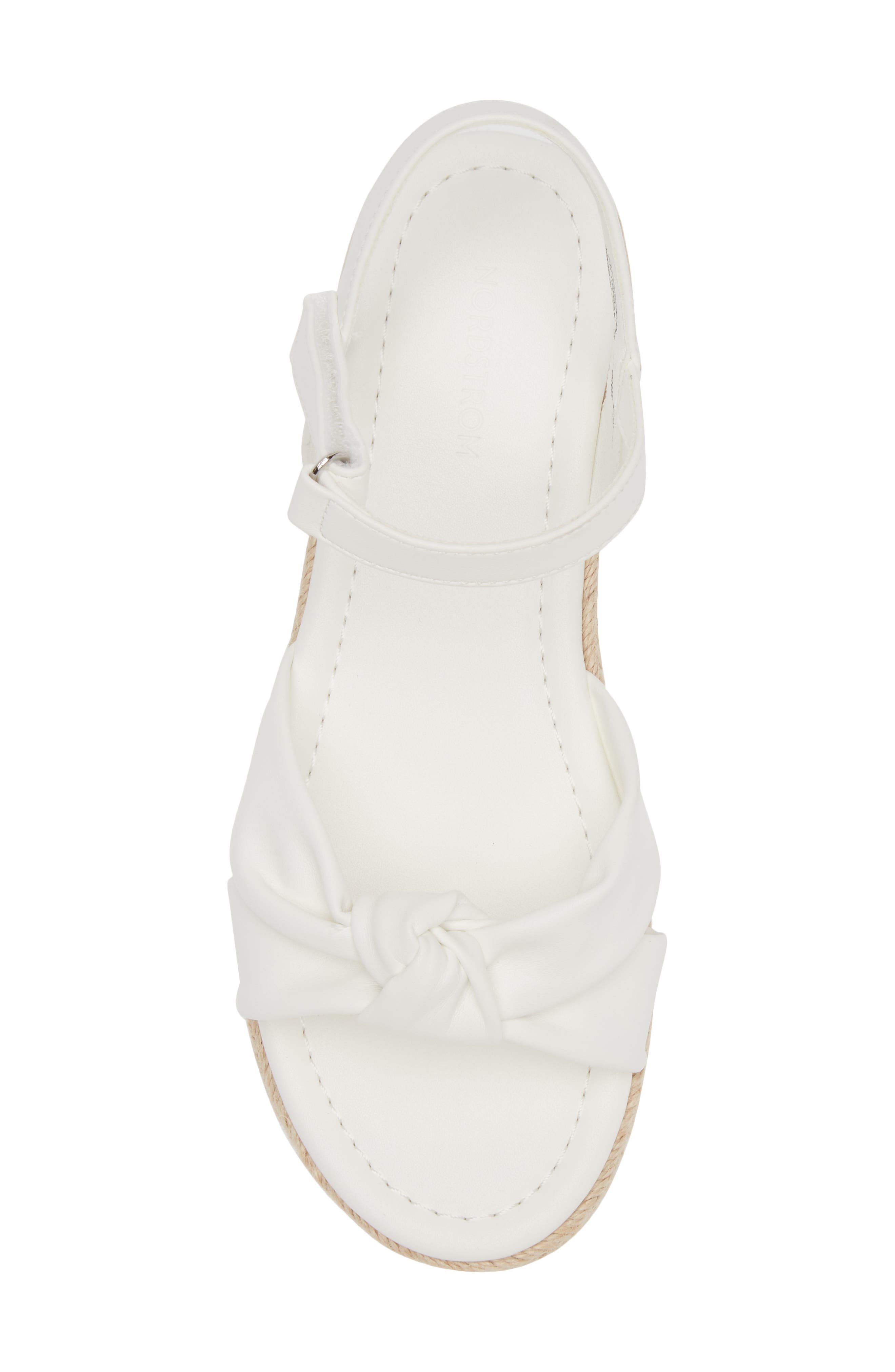 Kids' Bren Espadrille Wedge Sandal, Alternate, color, WHITE