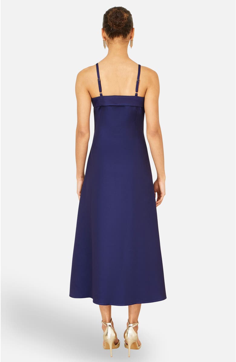 Yumi Pansy Strappy Midi Dress, Alternate, color, Navy