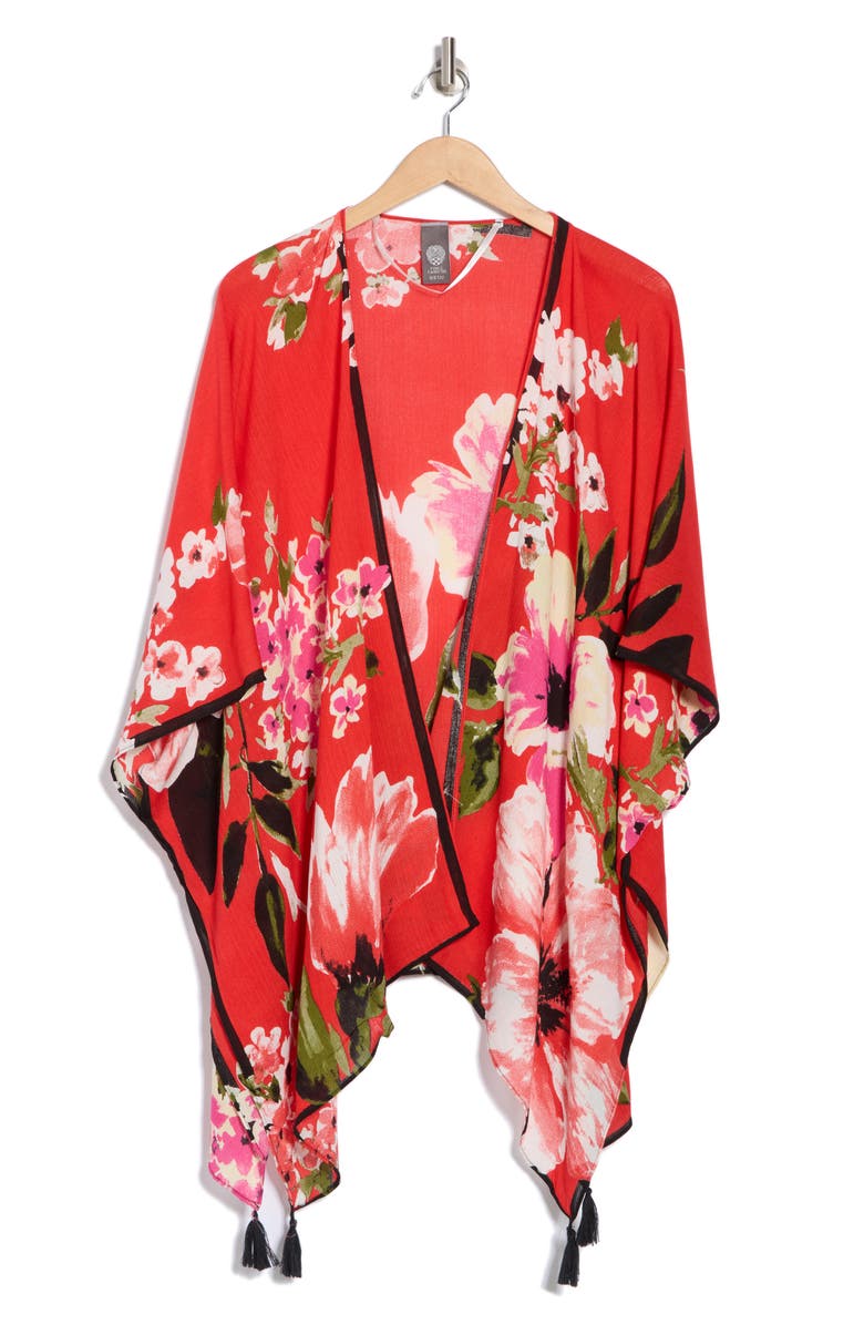 Vince Camuto Pretty Blooms Wrap Ruana, Alternate, color,