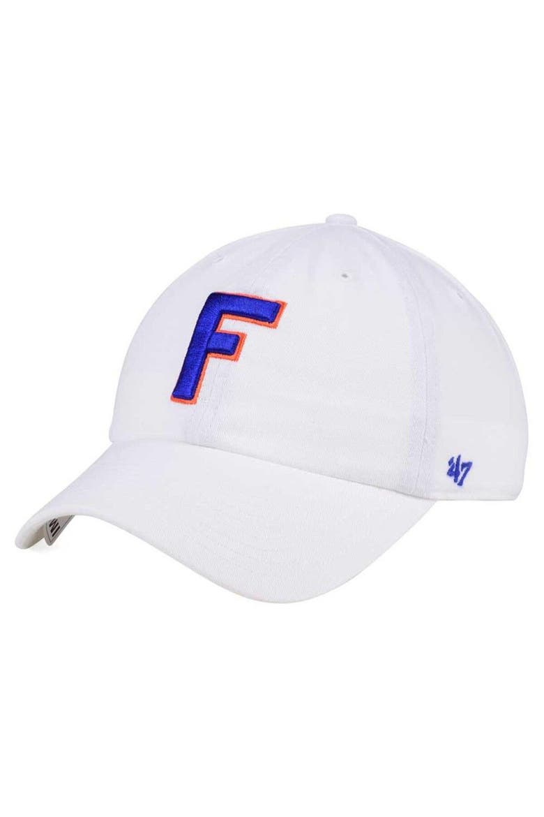 Men's '47 White Florida Gators Clean Up Adjustable Hat, Main, color, White