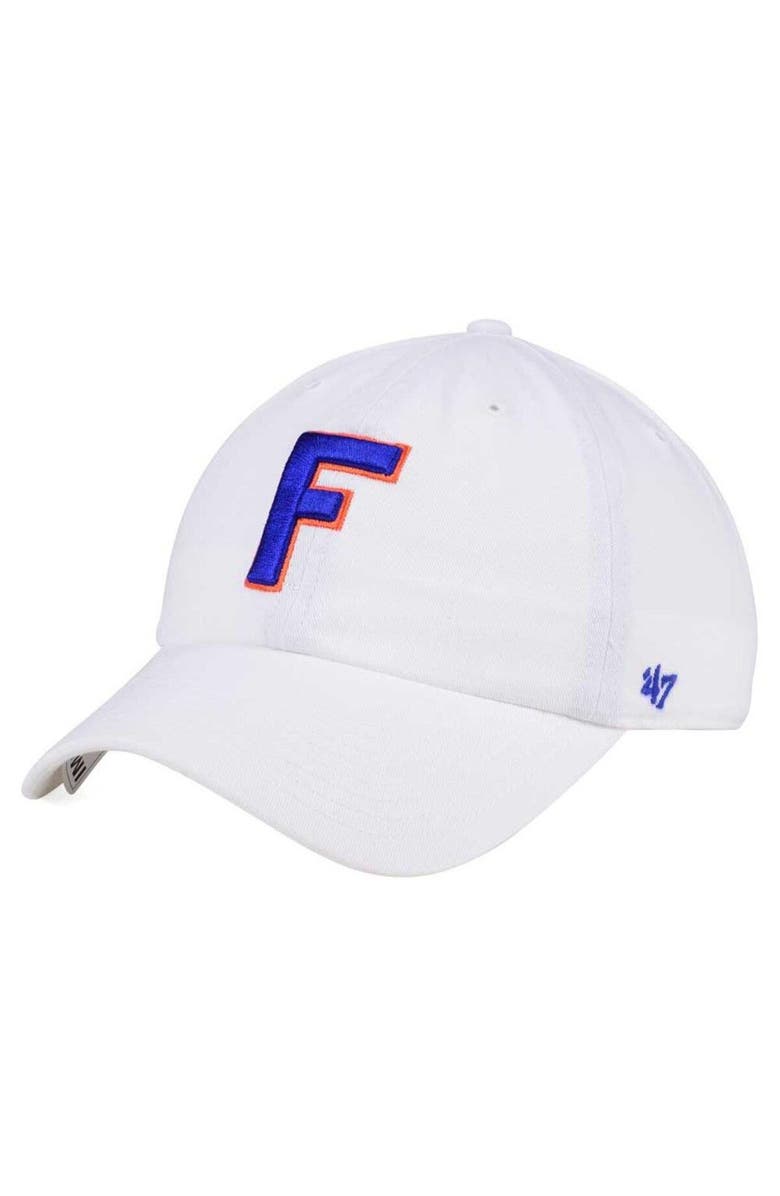 '47 Men's '47 White Florida Gators Clean Up Adjustable Hat, Main, color, 