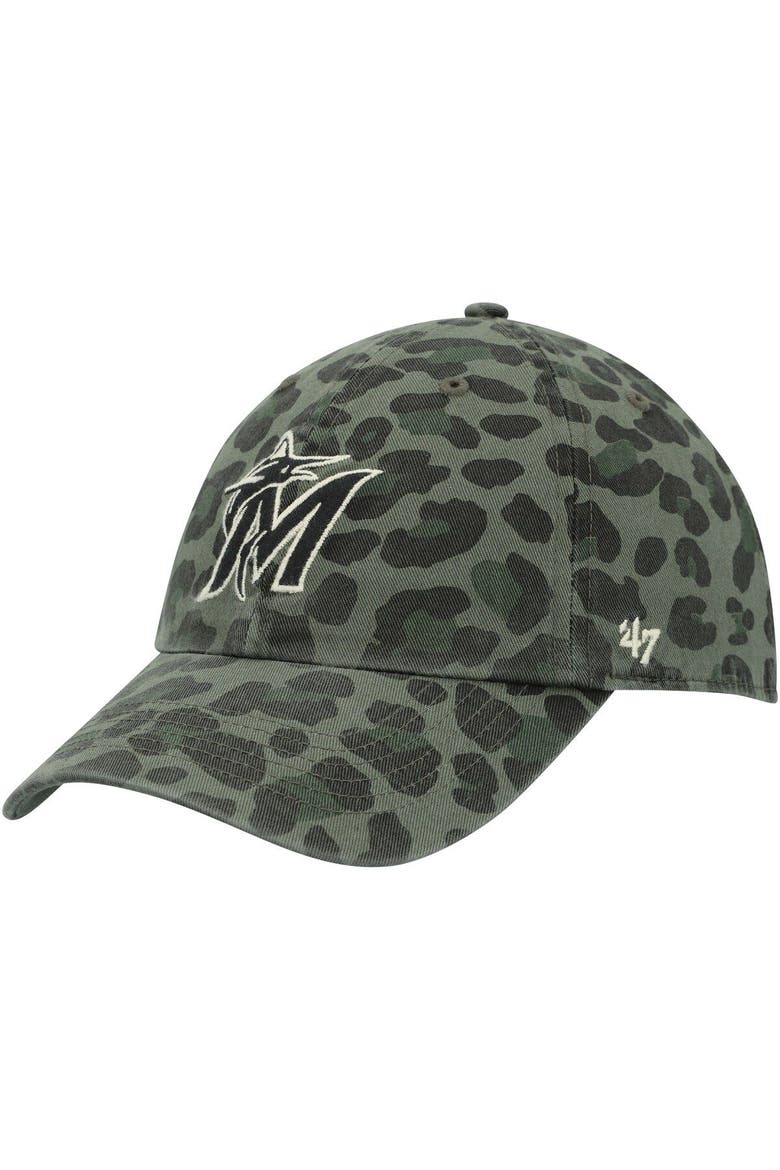 Women's '47 Green Miami Marlins Bagheera Clean Up Adjustable Hat, Main, color, Green