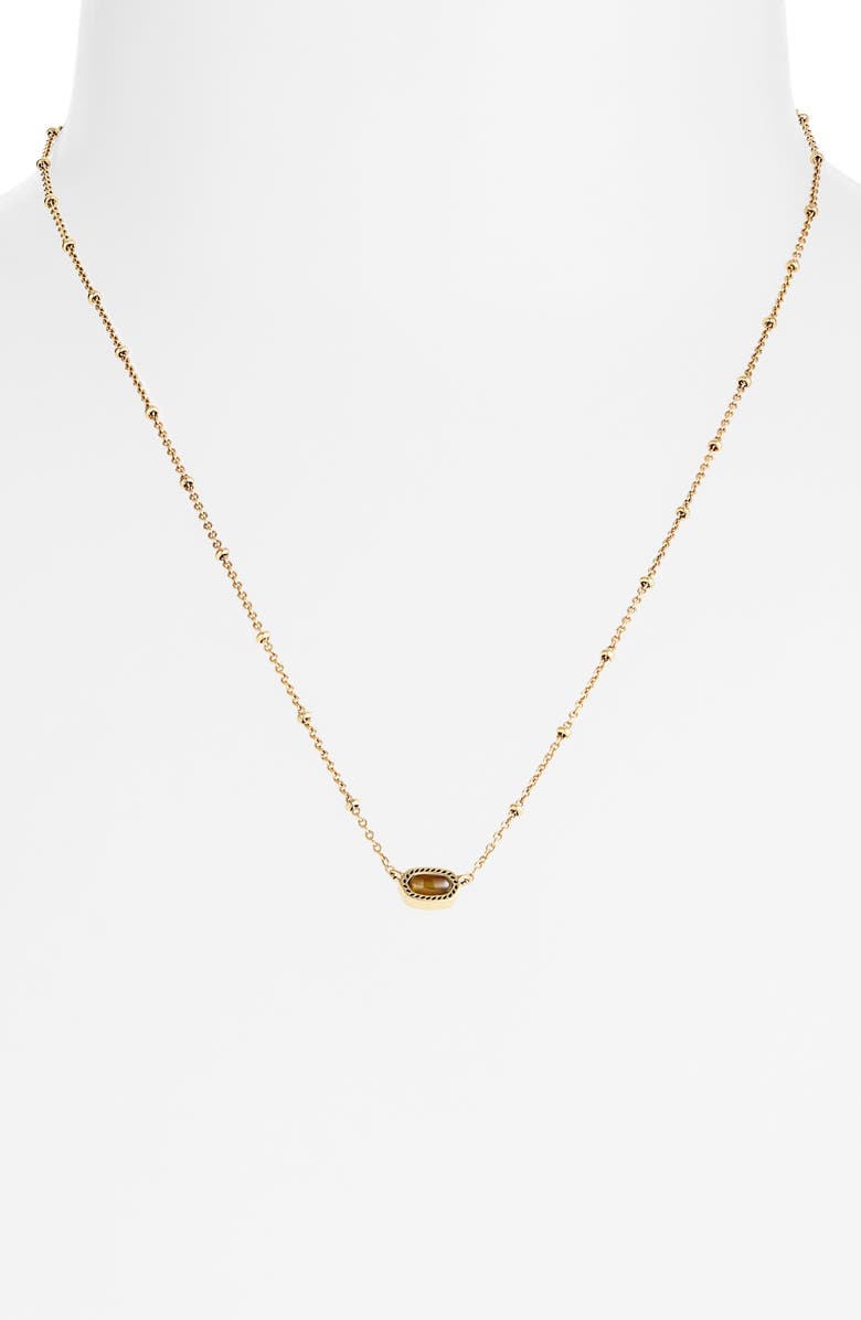 Kendra Scott Elisa Mini Pendant Necklace, Alternate, color, Marbled Amber Illusion