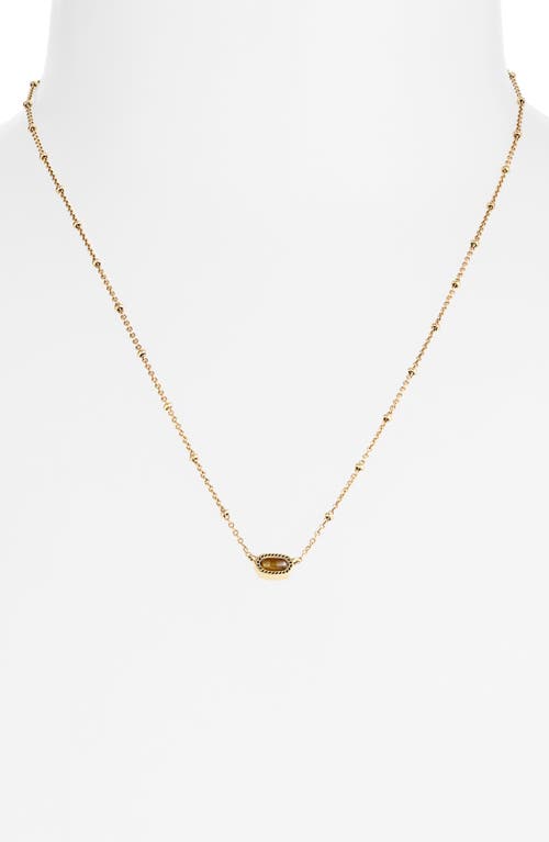 Kendra Scott Elisa Mini Pendant Necklace In Brown