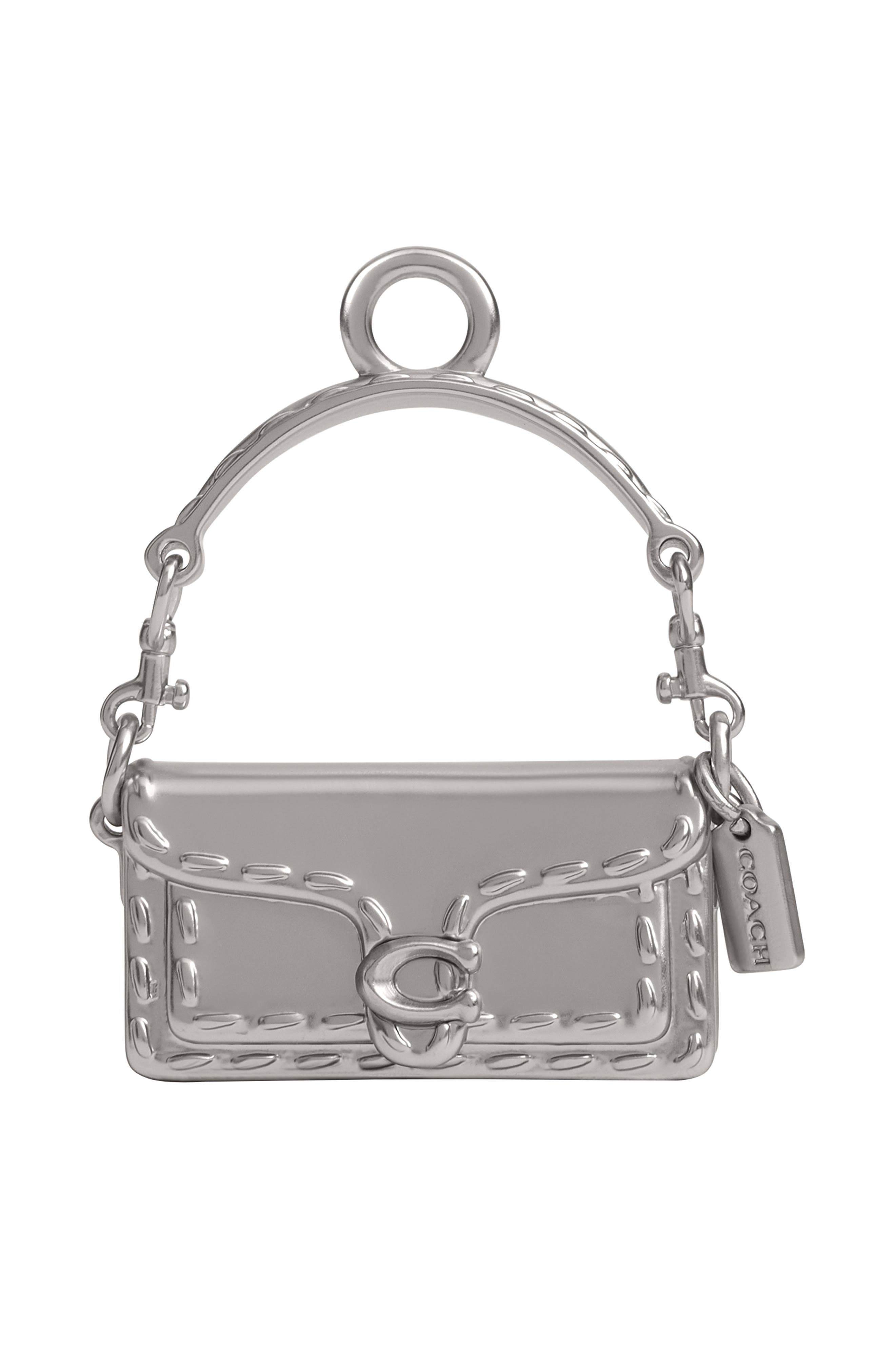 Small Tabby Shoe Charm, Main, color, LH/ SILVER