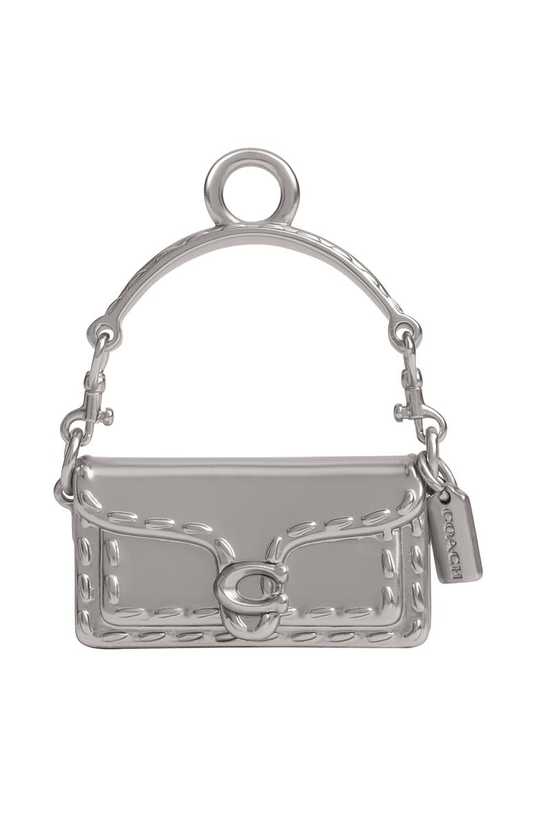COACH Small Tabby Shoe Charm, Main, color, Lh/ Silver
