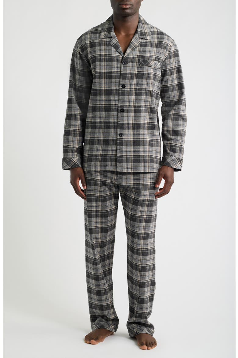 Rustic Flannel Pajamas, Main, color, BLACK