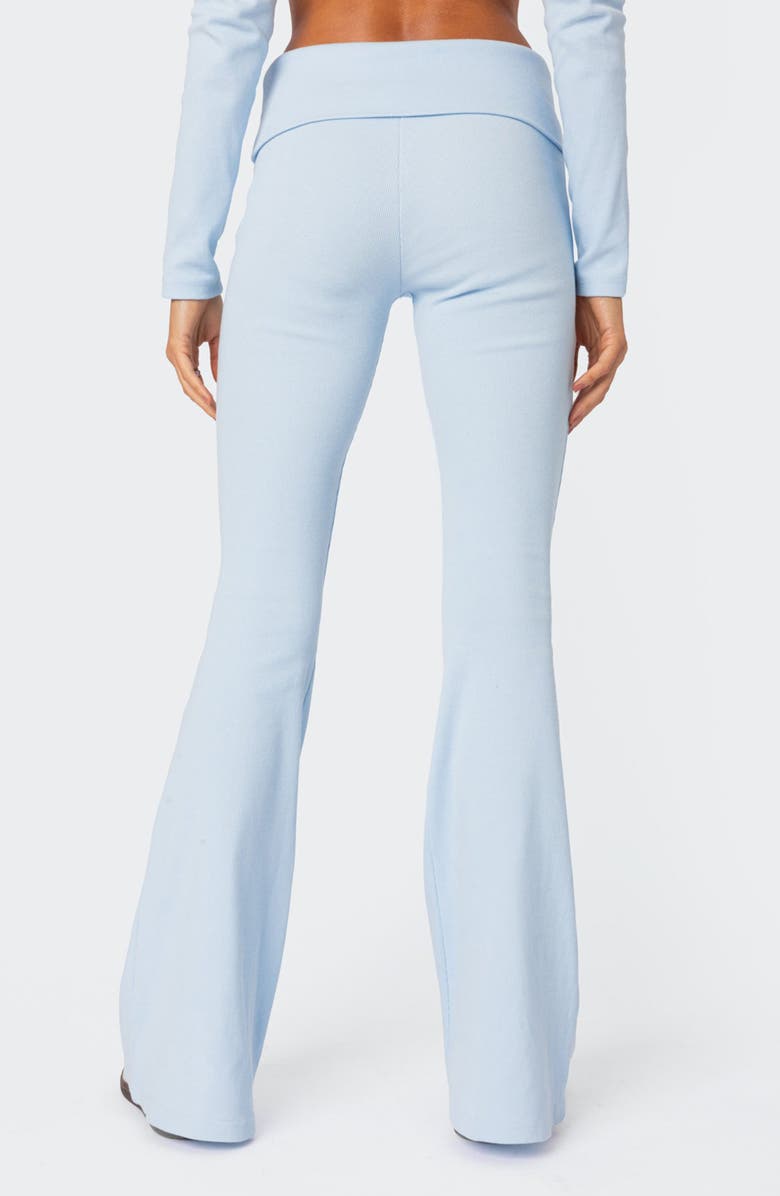 EDIKTED Coffee Break Rib Flare Leggings, Alternate, color, Light-Blue