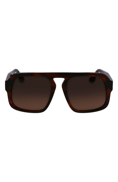 Chain Core Wire 53mm Gradient Modified Rectangular Sunglasses