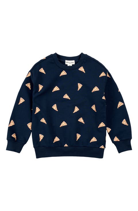 Kids' Pizza Print French Terry Sweatshirt (Toddler & Little Kid)