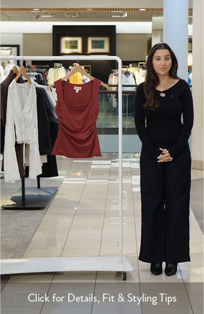 Ruched Square Neck Tank, sales video thumbnail