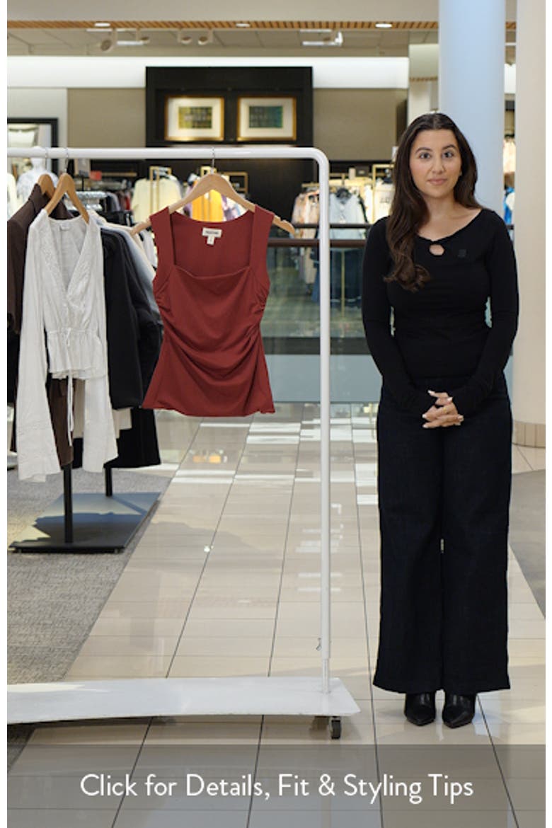 Ruched Square Neck Tank video