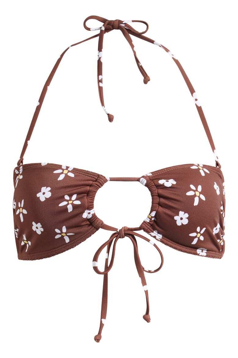 Eliza Floral Bandeau Bikini Top, Main, color, FLORAL