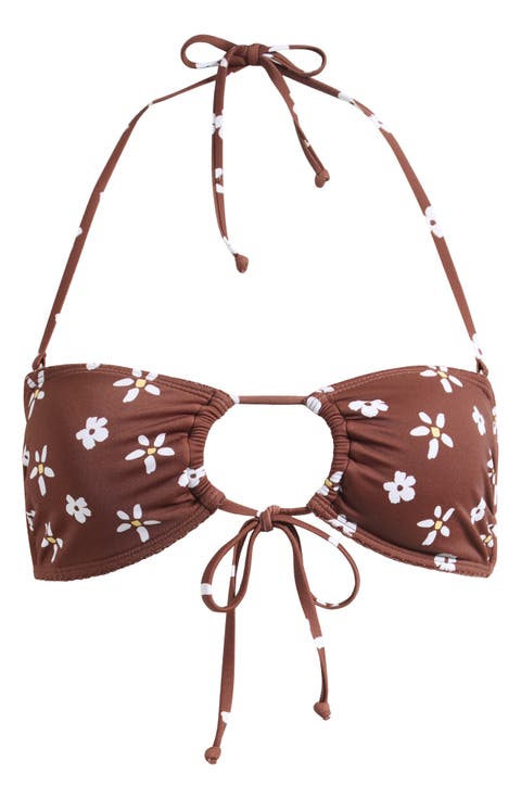 Eliza Floral Bandeau Bikini Top