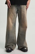 RtA Hugh Wide Leg Flare Jeans